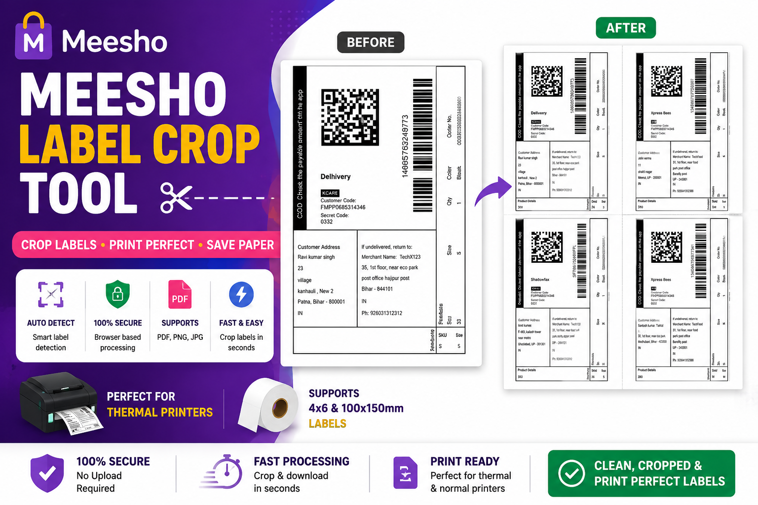 Meesho Label Crop Tool Thumbnail
